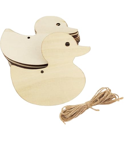 Pato Independiente En Wellies De Madera MDF Forma En Blanco, Sin