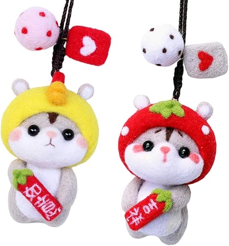 Amazon Co Jp Hellery 羊毛フェルト キット ニードルフェル 動物 可愛い Diy 手作り 手芸用 2セット ホビー