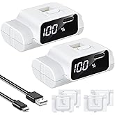 YUANHOT [LED Display] Rechargeable Battery Pack for Xbox Series X/S/One/Elite, 2 Pack 5520mWh Fast Charging for Xbox Controll