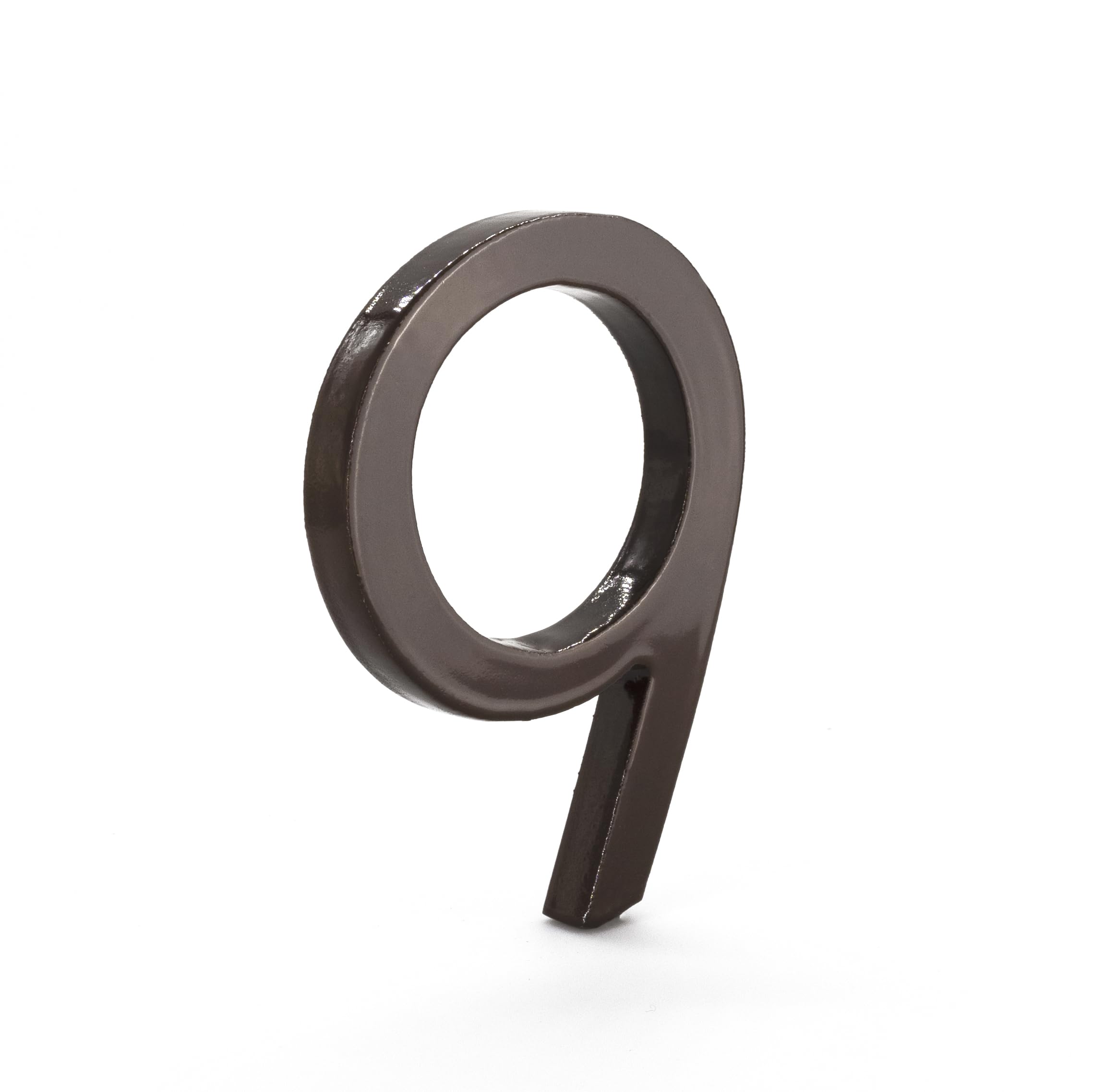 Montague Metal Products MHN-06-F-RB1-9 Solid Brushed Aluminum Modern Floating Address House Numbers, 6", Powder Coated Roman Bronze