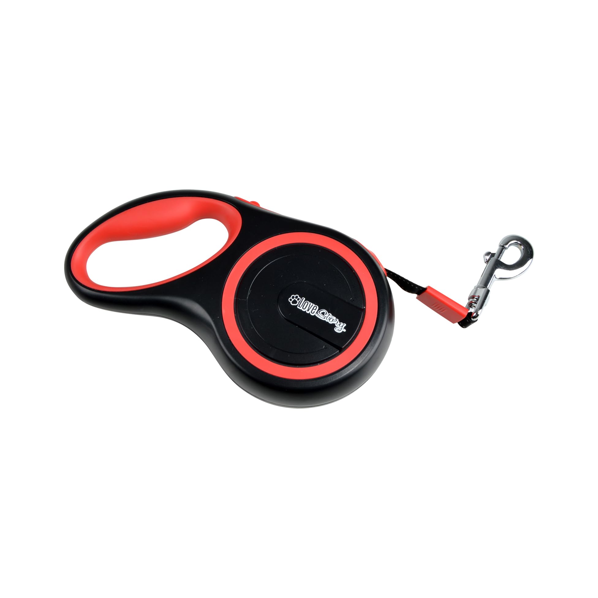 Retractable Lead Max 15 kg 3M Plastic Size S 16.2 x 9.2 x 3.8 cm, Red/Black