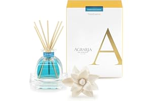 AGRARIA PetiteEssence Flower and Reed Diffuser Set, Hand Crafted Sola Flower Botanical Home Fragrance Set, Scented Oil Gift for All Occasions