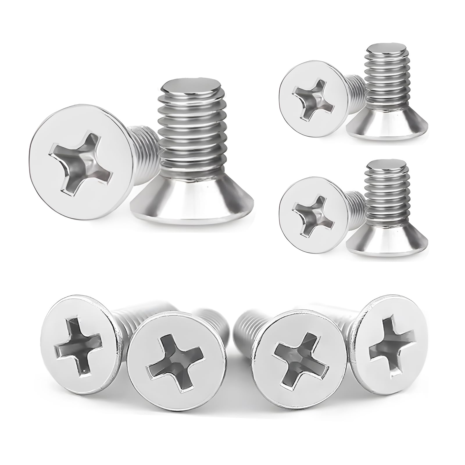 Door Latch Keep Grub Screws, UPVC Multi-Point Gearbox Fixing Screws, M3.5 and M4.0, 304 Stainless Steel,Phillips Mixed Bag of 10
