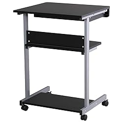 Topeakmart Mobile Compact Computer Desk Cart for