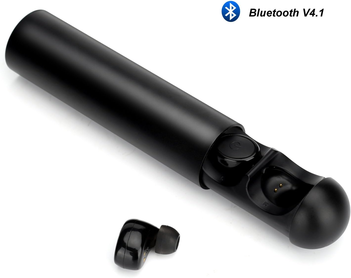 Master Zeng WH-300 Wireless Earbuds Bluetooth Earbuds with 1200mAh Charging Capsule Wireless Earbuds with Microphone Bluetooth Wireless Earbuds(Black)