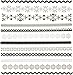 K&Company 30-595149 Adhesive Paper Borders-Sheer Simplicity Black & White