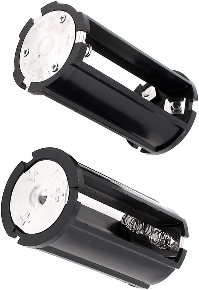 Aexit 2pcs Spring Electrical Loaded Battery Holder Case for 3 x 3.7V Power Strips 18650 Batteries