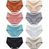 Due Felice Teen Girls Underwear Tween Seamless Underwear for Youth Girls Tagless No Show Size 10 12 14 16,8 Pack