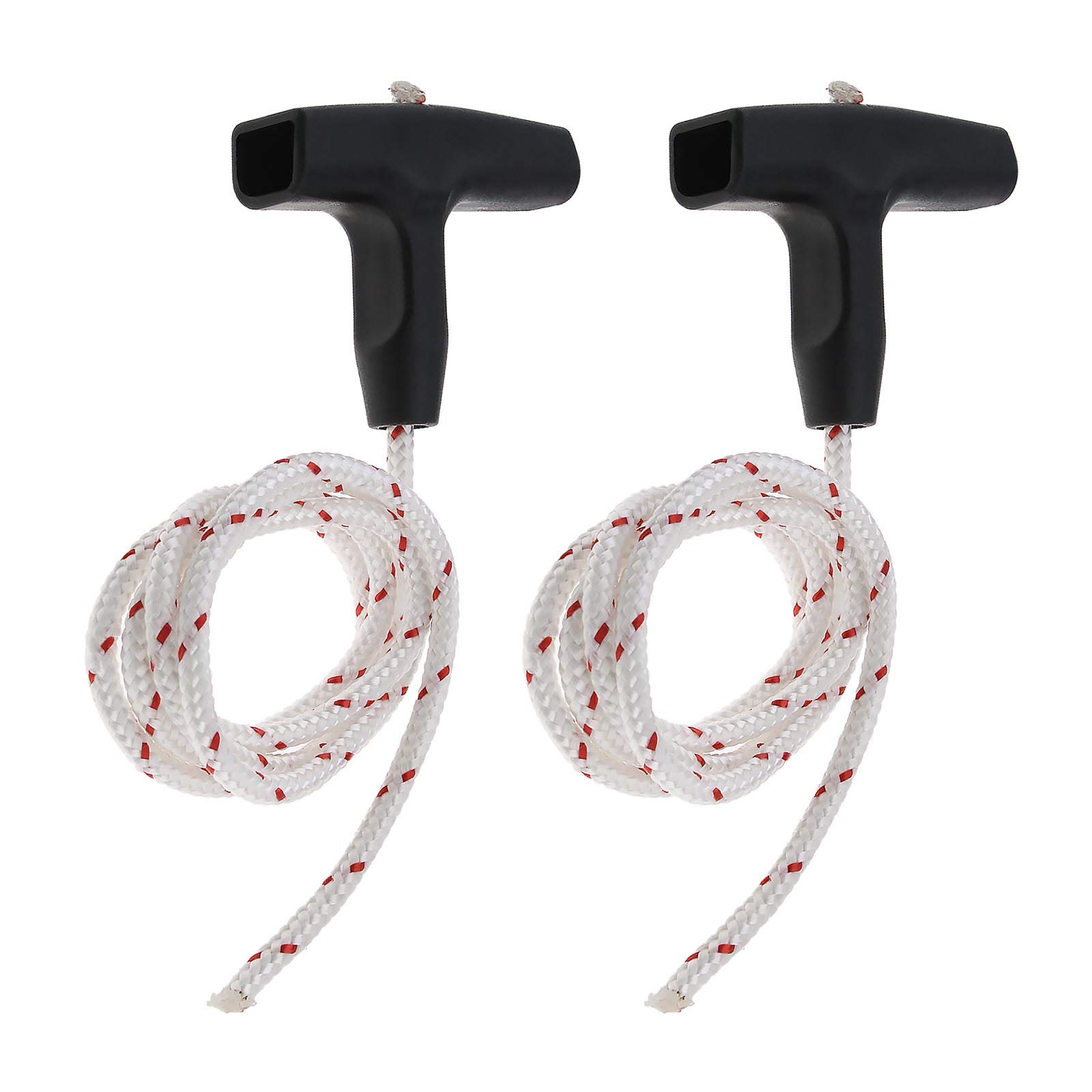 OTOTEC 2x Recoil Starter Handle Rope Kits, Dia 4.5mm 1 M Pull Cords & Black Recoil Starter Grip Compatible with STIHL TS400 TS410 TS420