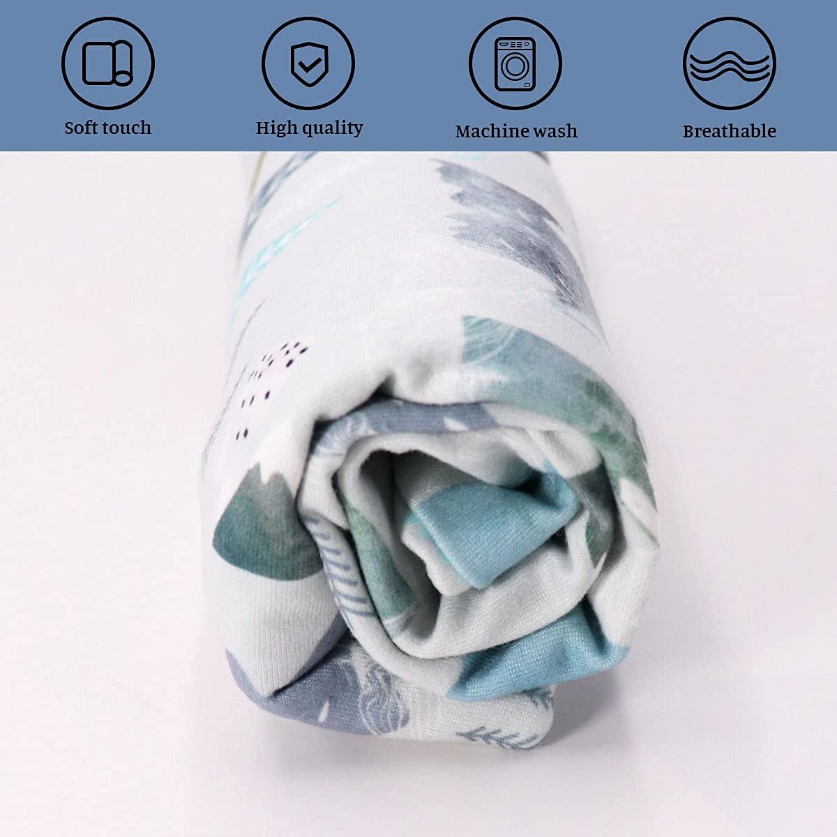 SWESEN Baby Lounger Cover, Removable Infant Lounger Slipcover for Boys Girls, Ultra Soft Cover for Newborn Lounger, Snug Fitting Design, Adventure Mountains