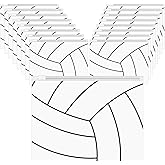 Gersoniel 50 Pieces Makeup Bag Bulk Waterproof Cosmetic Bags Eva Pencil Case Pouch Travel Toiletry Bag with Zippers for Women Players Teams(Red,Volleyball)