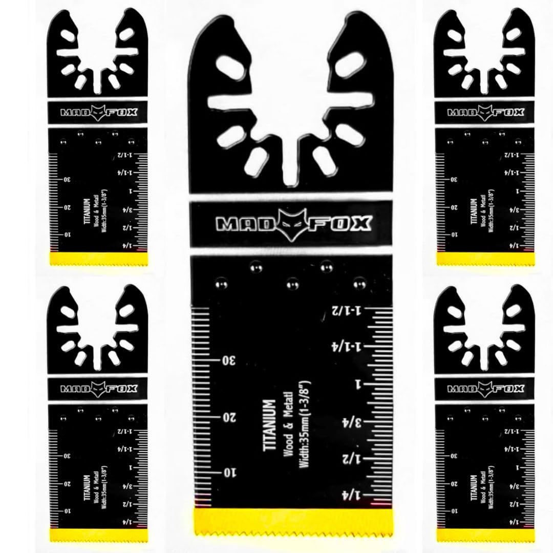 MAD FOX | Titanium Oscillating Multitool Blade | 5pack | 35mm x 40mm