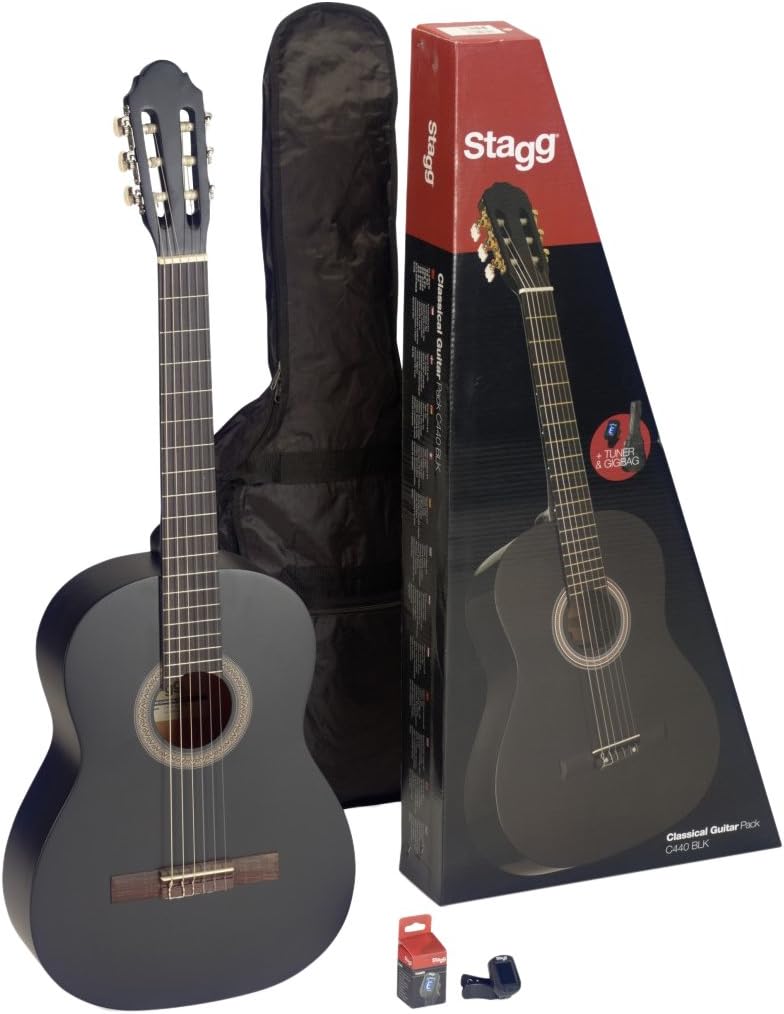 Stagg C440 M BLK PACK C440 Classical Guitar Package - Black, 4/4 size