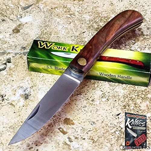 8" Sodbuster Work Folding Elite Knife Wood Handle NEW 203115 + free eBook by ProTactical'US