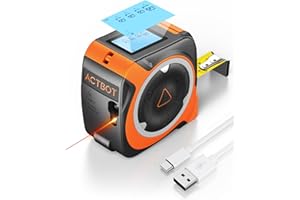ACTBOT 2-in-1 Digital Laser Tape Measure: 197ft & 16ft Professional Accurate Tape Measuring Tool, Ft/Ft+in/in/M, Pythagorean, Area, Volume Rechargeable Laser Measure for Construction DIY Woodworker