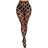 Inquekets Fishnet Stockings Sexy Black Fish Net Stockings One Size Fit All Halloween Fishnet Tights Patterned