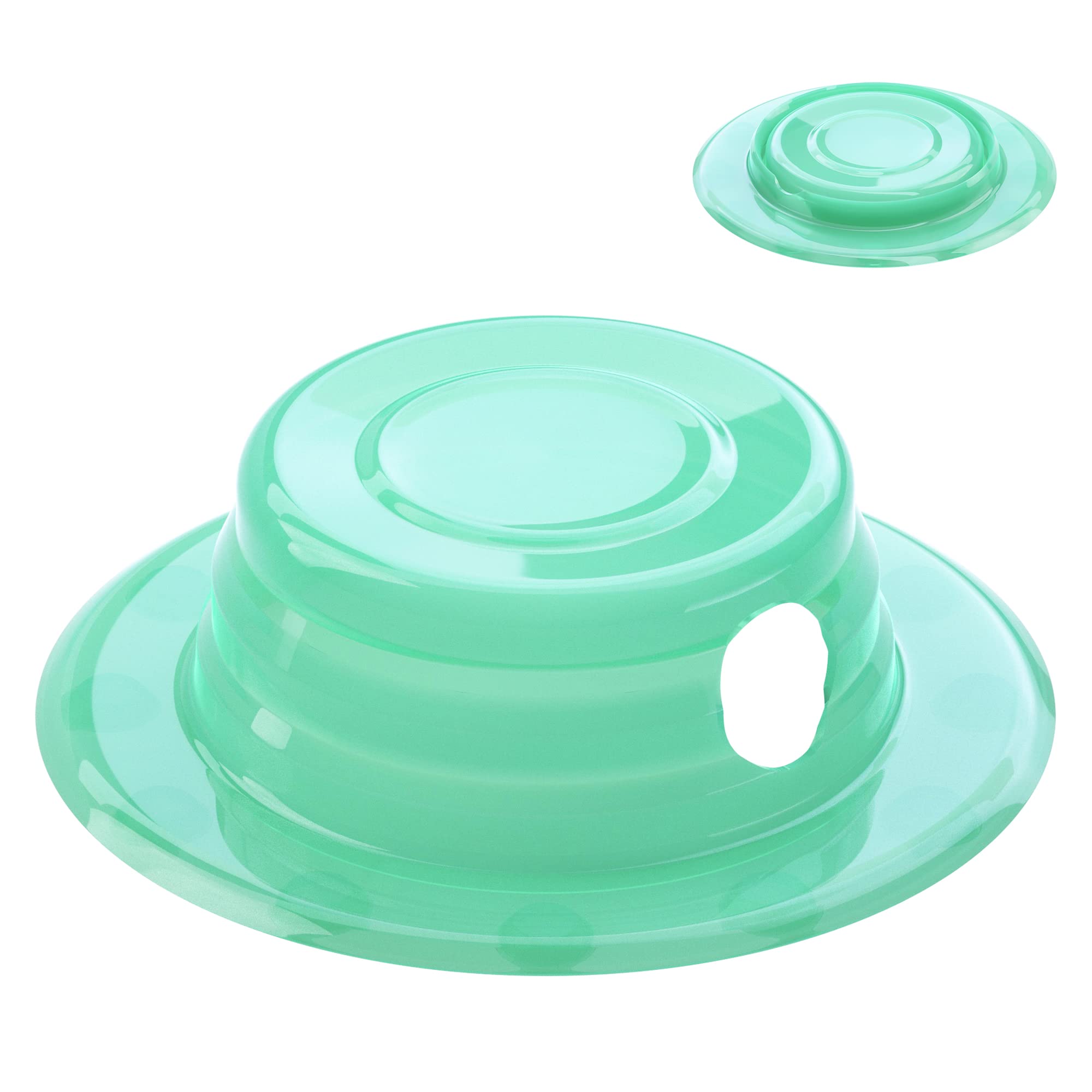 Photo 1 of Tucana Bathtub Overflow Drain Cover, Adds Inches of Water for Leisure Bath, Strong Suction Cups Seal for Bathtub Drain Stopper, 6” Diameter Clear…
