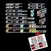 for GT Vinyl Decals Stickers - cycling road bike frame (black)