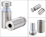 TangCai 24Pcs Stainless Steel Glass Standoff Fixings 12x25mm Wall Mounts view 5