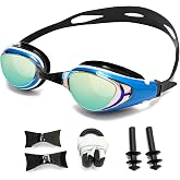 Nearsighted Swim Goggles, Shortsighted Optical Swimming Goggles No Leaking Anti Fog UV Protection for Adult Men Women