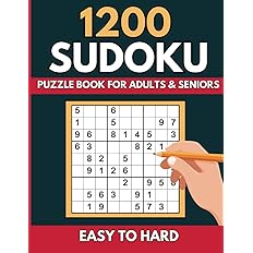 1200 Sudoku Puzzles For Adults: A Book with 1200 Sudoku Games from Easy to Hard
