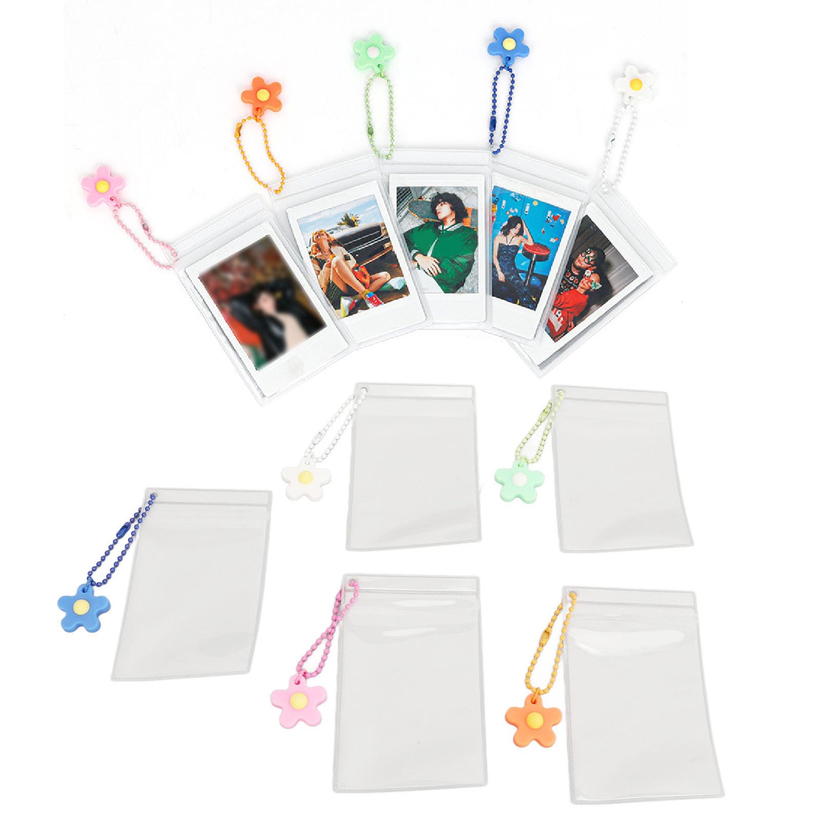 Double Sided Photo Holder, Waterproof PVC Transparent Card Case for 3 Inch Photos, Portable and Practical