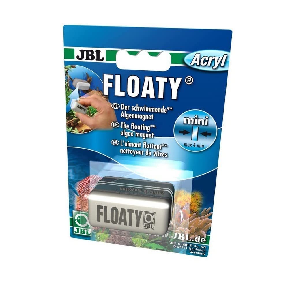JBL Floaty mini, Floating glass cleaning magnet for aquariums with acrylic panes up to 4 mm thick