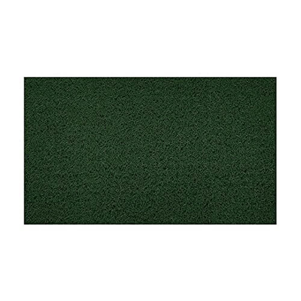 Nicoman Embossed Spaghetti Door Mat Dirt-Trapper Jet-Washable Doormat 70x43cm (Green, PLAIN) - Use on Carpet ONLY