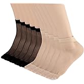 HaiFafafaing 10 Pairs Sheer Socks Women - Lightweight Women's Ankle High Sheer Socks - Reinforced Toe Hosiery Stockings for Women