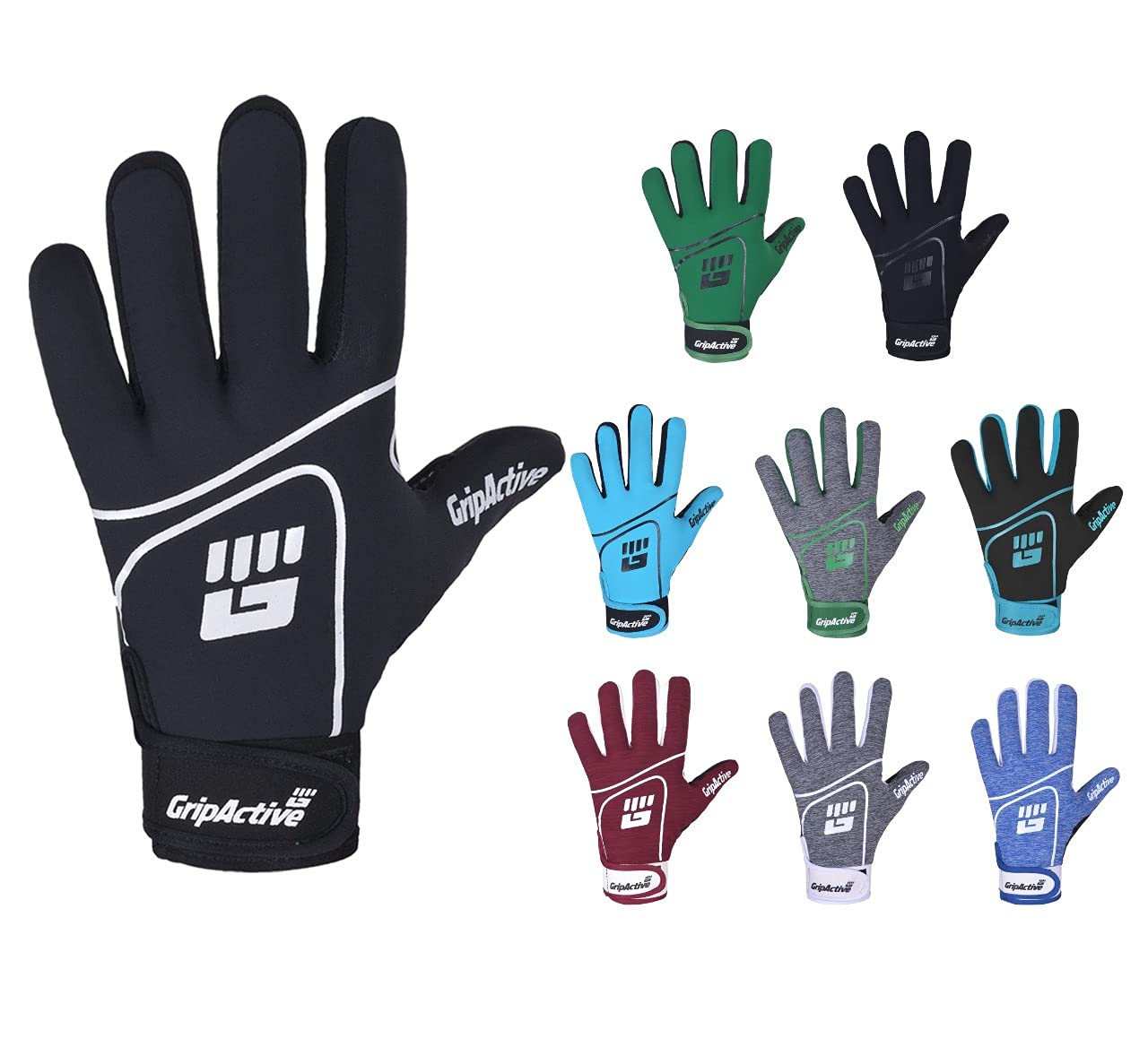 Grip Active GAA Gloves Premium Gaelic Football Gloves Made with 2.5mm Latex for Best Grip & Great Ball Control Suitable for Men, Women, Adults and Kids
