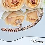 Vicmag Copper Magnetic Bracelet for Women Crystal Design 3500 Gauss Gift Box view 7