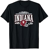 Indiana Hoosiers Big Ten Championship 2025 Football Black T-Shirt