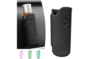 Chill Chap - Insulated Lip Balm Mount - Premium Interior Car Accessory - Keep Your Chapstick Handy and Upright! - Great Low-Cost Gift (Black)