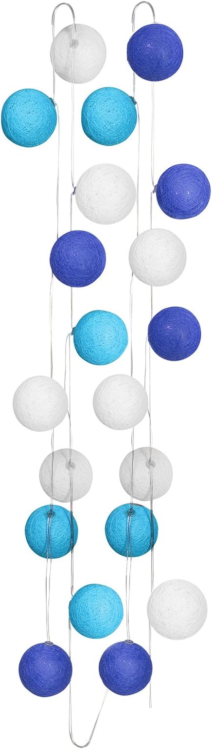 Sema 98815 X20 Fairy Lights with 20 Fabric/Cotton Balls Blue