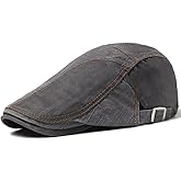 Newsboy Cap for Men Adjustable Ivy Flat Cap Gatsby Cabbie Driving Retro Beret for Mens Womens