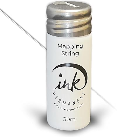 Ink Permanent White Brow Mapping String 100 Ft Pre-Inked for Microblading