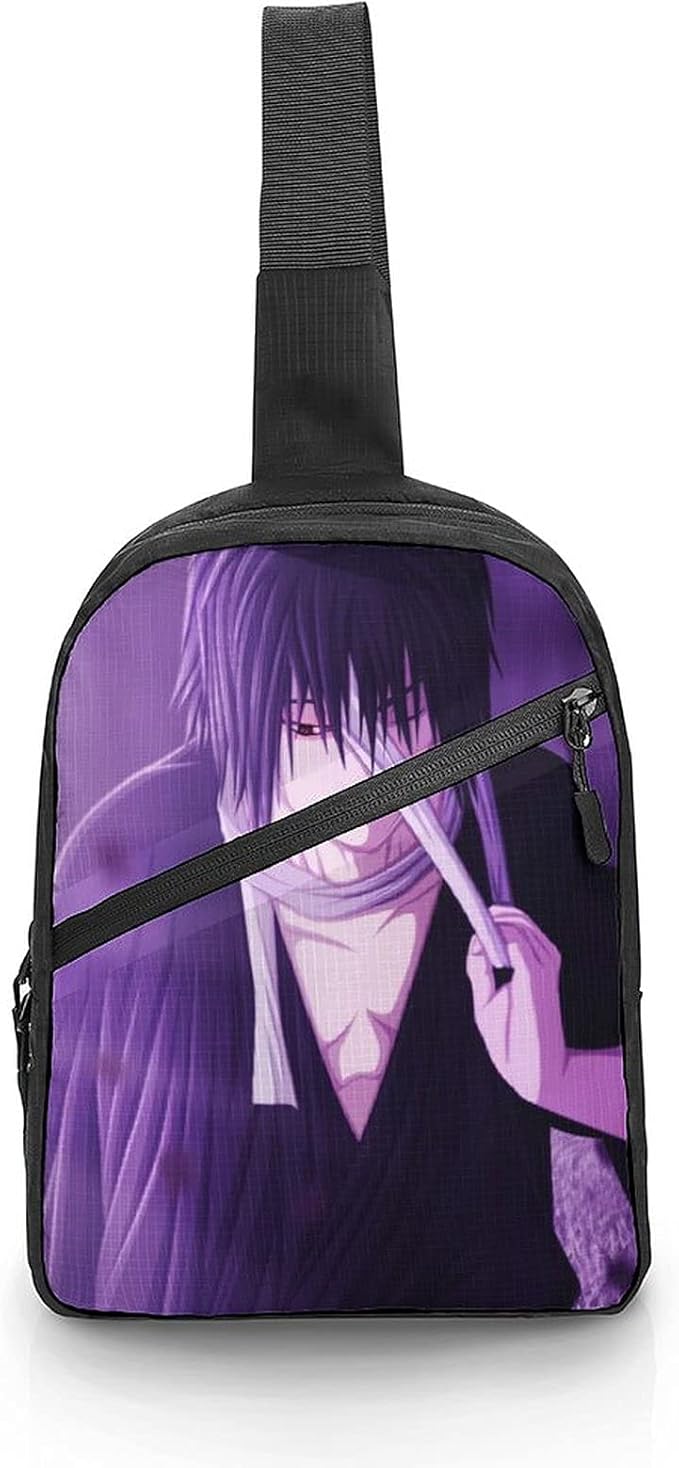 Anime Naruto Sasuke Kakashi Crossbody Sling Bags Backpack Rucksack 