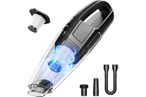 BSRCO Hand Vacuum Cordless 3-in-1, Car Vacuum with USB Charge, Handheld Vacuum Cordless Rechargeable with LED, HEPA Filter, 1.43 lbs Lightweight, Ideal for Car & Home Use