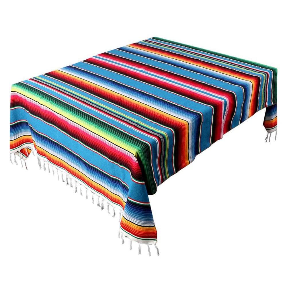 Dojimayisc Mexican Blanket Sarape Picnic Rug Throw Tablecloth Hot Rod for Yoga, 120X180cm