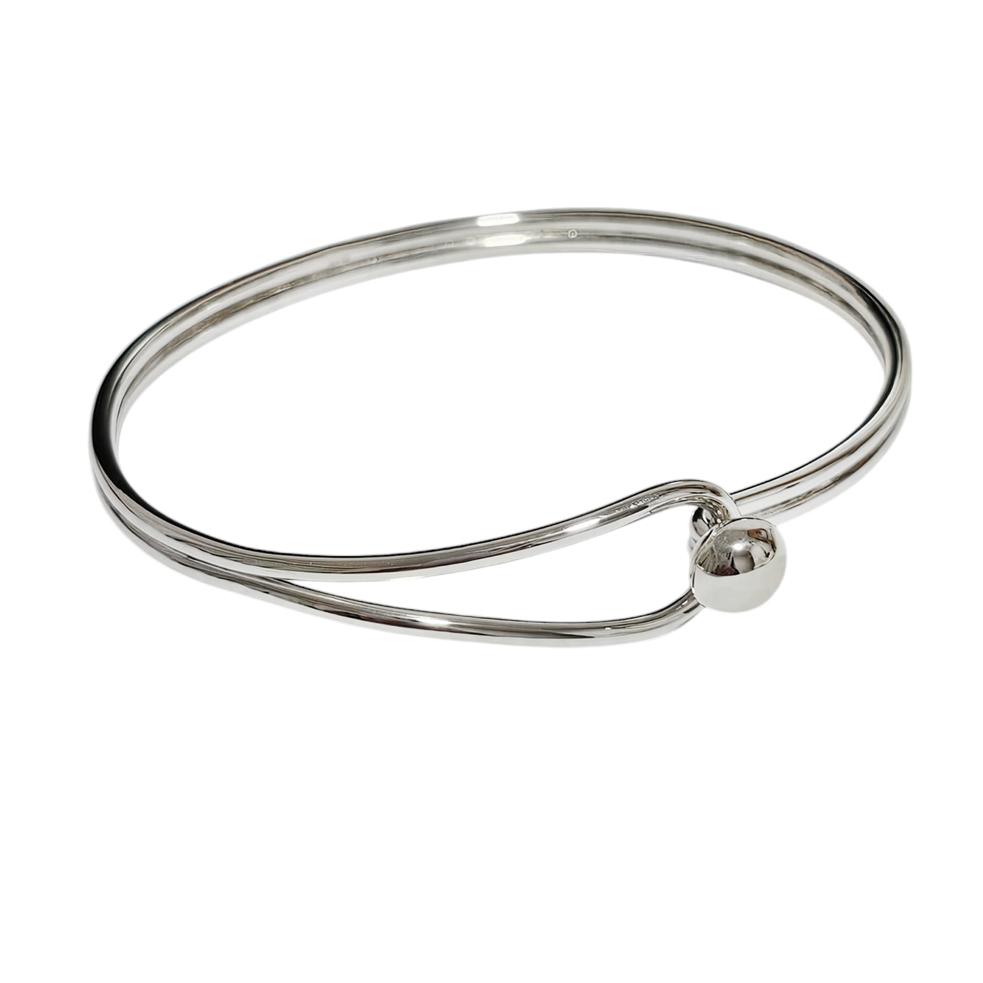Treasure Bay Womens Plain Sterling Silver Bangle Bracelet