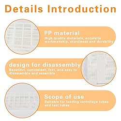 BIPEE Plastic Test Tube Rack, 21 Holes，Test Tube