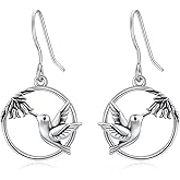 SIMONLY Valentine's Day Gifts: Sterling Silver Bird Earrings - Hummingbird, Dragonfly, Butterfly & Cardinal Designs