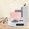 Cake Decorating Coating Machine 110-220V, Electric Cake Cream Spreading Machine Applicable 4-12in Cake, 60-320rpm Adjustable Birthday Cake Cream Smooth Coating Decoration Machine (White)