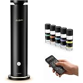 NoxLumina Waterless Diffuser Pro with 5 Scent Oils, Luxury Hotel-Class Essential Oil Diffuser Aromatherapy Machine with 1500 Sq Ft Cover, 6 Mist, 4.06Oz Diffusers for Home Large Room Hotel SPA - Black