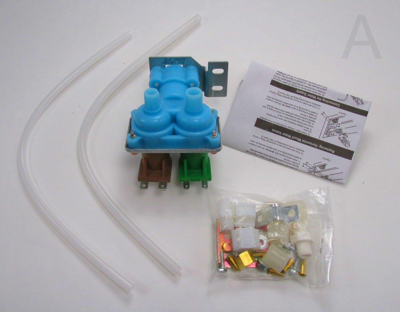 2155062 - Quality Replacement Dual Water Valve Kit for Refrigerators with Water Dispenser and Ice Maker. Fits Whirlpool, Kenmore, Maytag, KitchenAid, Amana, Admiral, Magic Chef, Norge, Roper. (Installation Instructions Inluded in Kit)