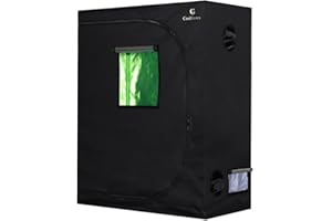 CoolGrows Grow Tent, 4x2 Feet Mylar Hydroponic Grow Tent with Observation Window and Floor Tray for Indoor Gardening Plant Growing (48"x24"x60")