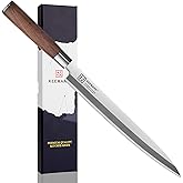 KEEMAKE Sashimi Knife Japanese - 10.5 inch Sushi Knife VG10 Stainless Steel Single Bevel Blade, Perfect Rosewood Handle Yanag