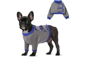 MORVIGIVE Dog Recovery Sleeves for Front Legs,Dog Sleeves to Prevent Licking,Breathable Dog Front Recovery Sleeve Right Left Leg,Dog Leg Sleeve After Surgery for Medium to Large Dogs,Grey L Size