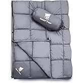 GEERTOP Lightweight Outdoor Camping Blankets for Adults, Compact Travel Blanket for Hiking Backpacking All Weather Sleeping Bag Quilt for Beach, Park, Stadium