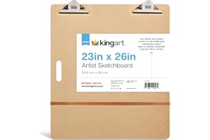 KINGART 682 Skecthboard, 23" X 26" Artist Sketchboard, Brown